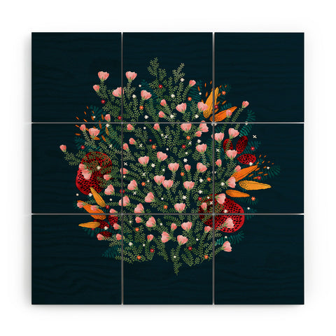 Iveta Abolina Ruby Dusk Wood Wall Mural