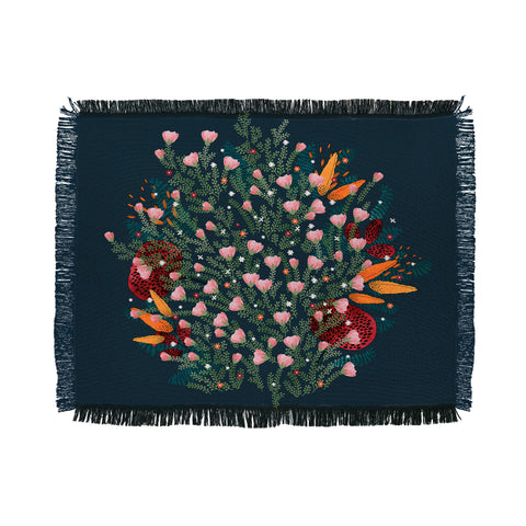 Iveta Abolina Ruby Dusk Throw Blanket