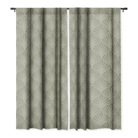 Iveta Abolina Scallop Fan Sage Blackout Window Curtain