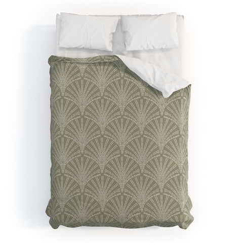 Iveta Abolina Scallop Fan Sage Duvet Cover