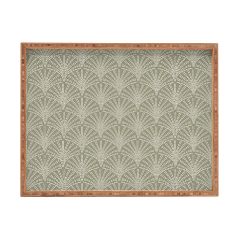 Iveta Abolina Scallop Fan Sage Rectangular Tray