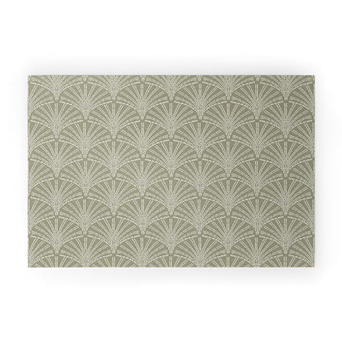 Iveta Abolina Scallop Fan Sage Welcome Mat