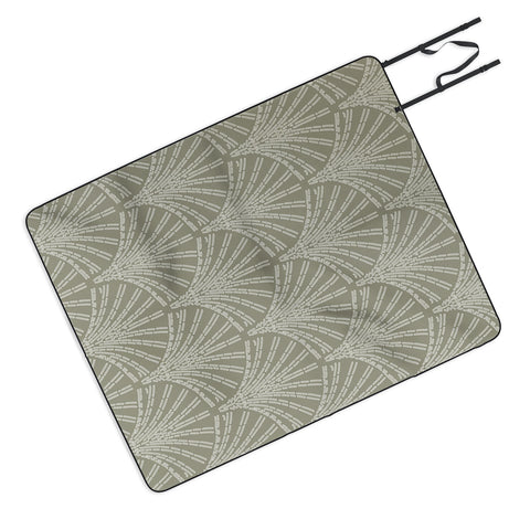 Iveta Abolina Scallop Fan Sage Picnic Blanket