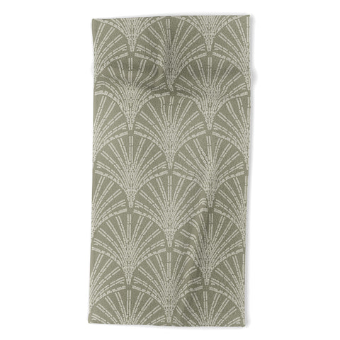 Iveta Abolina Scallop Fan Sage Beach Towel