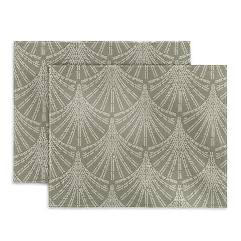 Iveta Abolina Scallop Fan Sage Placemat