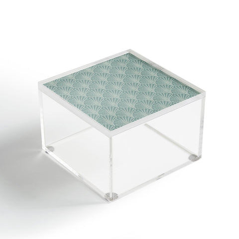 Iveta Abolina Scallop Fan Teal Acrylic Box