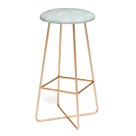 Iveta Abolina Scallop Fan Teal Bar Stool