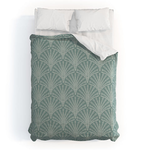Iveta Abolina Scallop Fan Teal Comforter