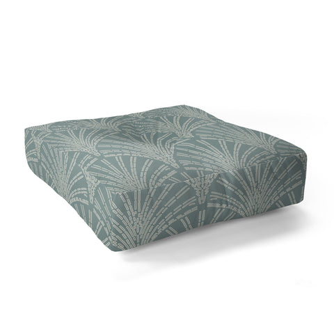 Iveta Abolina Scallop Fan Teal Floor Pillow Square