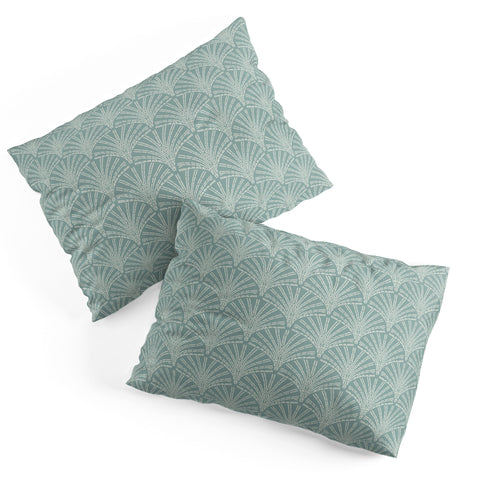 Iveta Abolina Scallop Fan Teal Pillow Shams