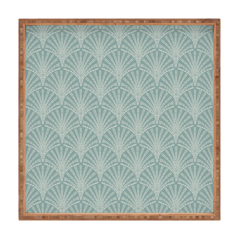 Iveta Abolina Scallop Fan Teal Square Tray