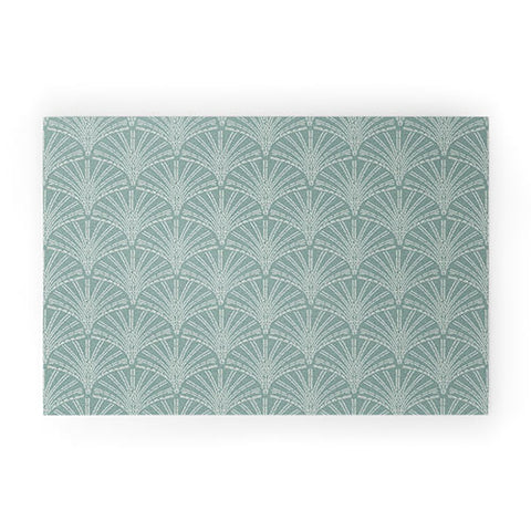 Iveta Abolina Scallop Fan Teal Welcome Mat