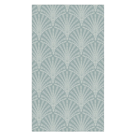 Iveta Abolina Scallop Fan Teal Tablecloth