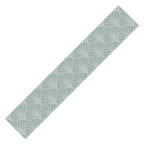 Iveta Abolina Scallop Fan Teal Table Runner