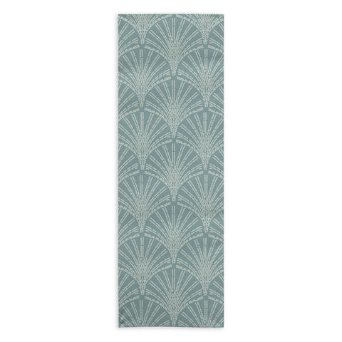 Iveta Abolina Scallop Fan Teal Yoga Towel