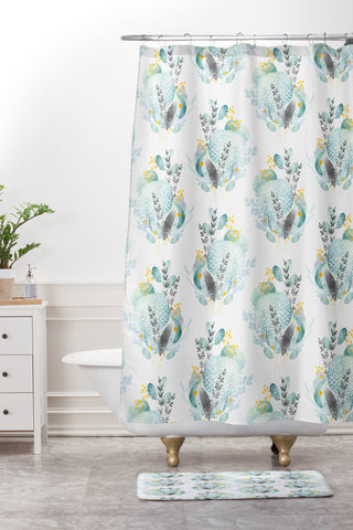 Iveta Abolina Seaflower Shower Curtain And Mat