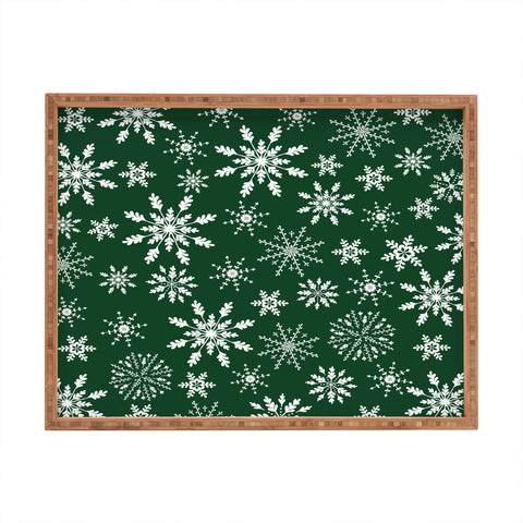 Iveta Abolina Silent Night Green Rectangular Tray