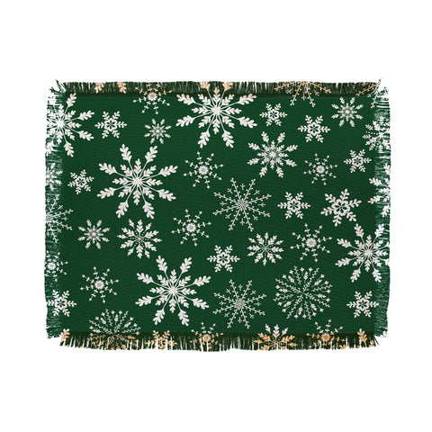 Iveta Abolina Silent Night Green Throw Blanket