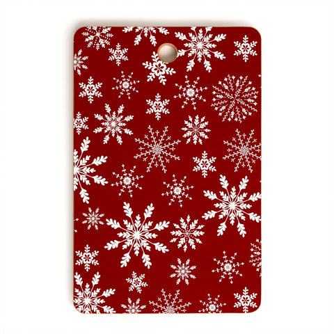Iveta Abolina Silent Night Red Cutting Board Rectangle