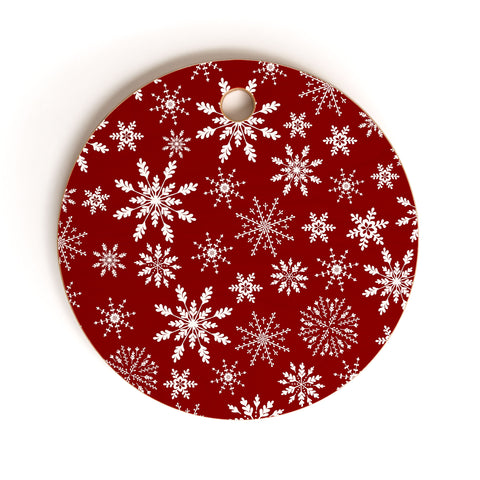 Iveta Abolina Silent Night Red Cutting Board Round