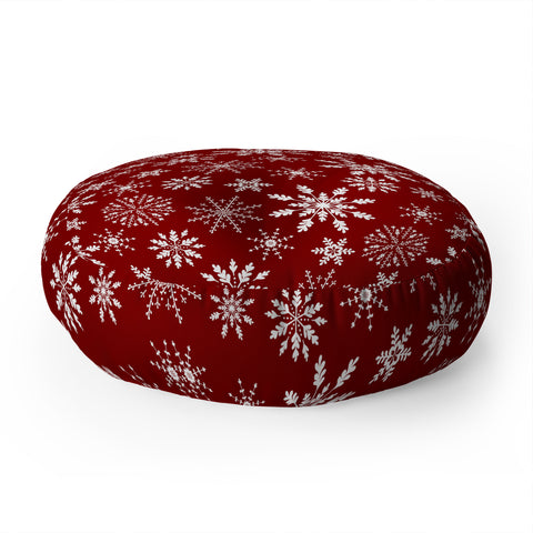 Iveta Abolina Silent Night Red Floor Pillow Round