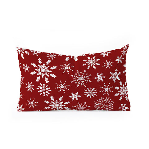 Iveta Abolina Silent Night Red Oblong Throw Pillow
