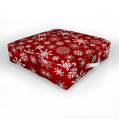 Iveta Abolina Silent Night Red Outdoor Floor Cushion
