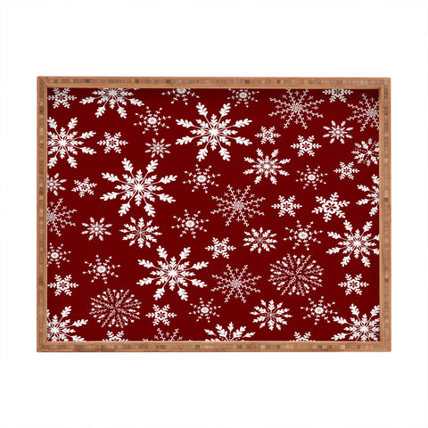 Iveta Abolina Silent Night Red Rectangular Tray