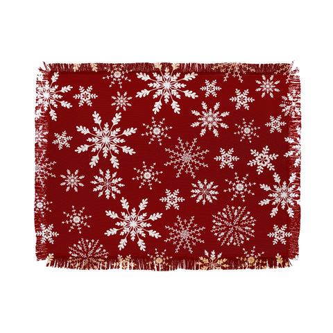 Iveta Abolina Silent Night Red Throw Blanket