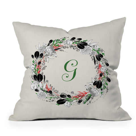 Iveta Abolina Silver Dove Christmas G Throw Pillow