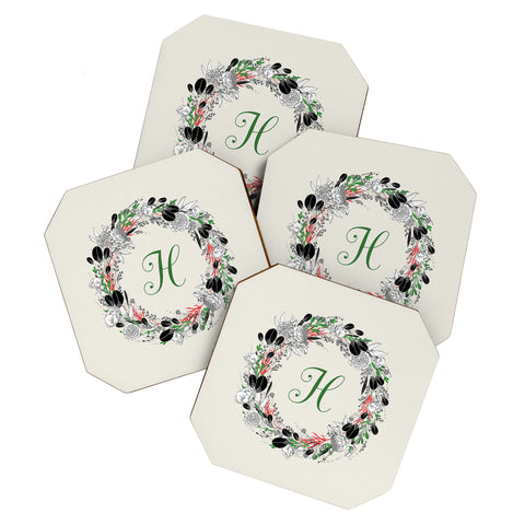 Iveta Abolina Silver Dove Christmas H Coaster Set