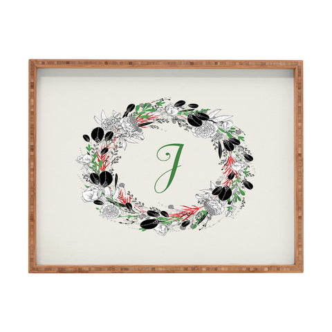 Iveta Abolina Silver Dove Christmas J Rectangular Tray