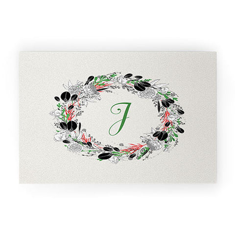 Iveta Abolina Silver Dove Christmas J Welcome Mat