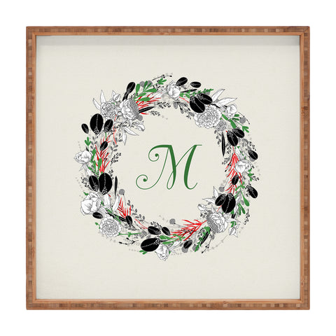 Iveta Abolina Silver Dove Christmas M Square Tray