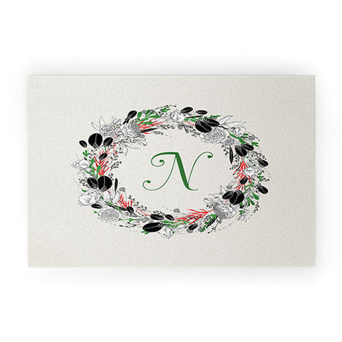 Iveta Abolina Silver Dove Christmas N Welcome Mat