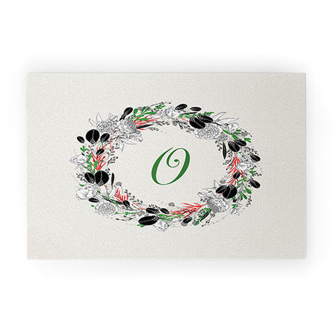 Iveta Abolina Silver Dove Christmas O Welcome Mat