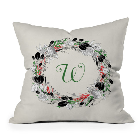 Iveta Abolina Silver Dove Christmas W Throw Pillow