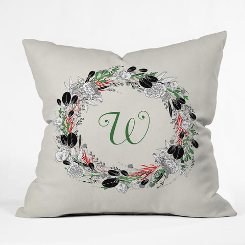 Iveta Abolina Silver Dove Christmas W Outdoor Throw Pillow