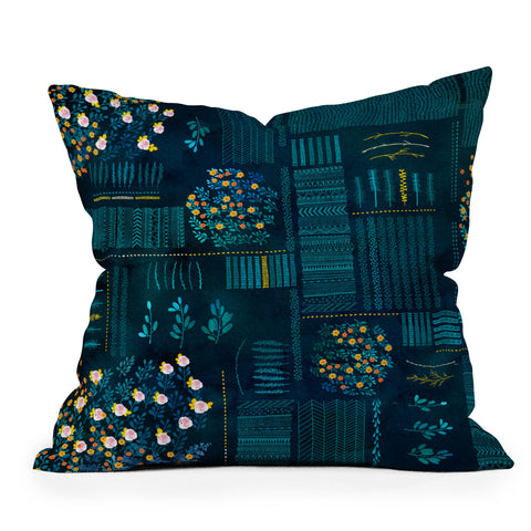 Iveta Abolina Smokey Fields Throw Pillow