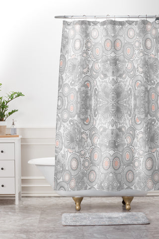 Iveta Abolina Snow Cloud Shower Curtain And Mat