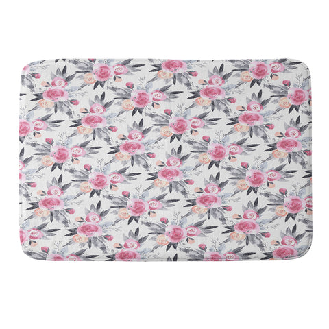 Iveta Abolina Snow Rose Memory Foam Bath Mat