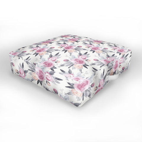 Iveta Abolina Snow Rose Outdoor Floor Cushion