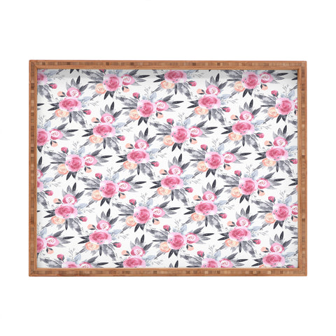 Iveta Abolina Snow Rose Rectangular Tray