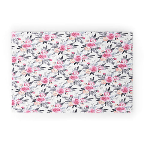 Iveta Abolina Snow Rose Welcome Mat