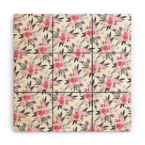 Iveta Abolina Snow Rose Wood Wall Mural