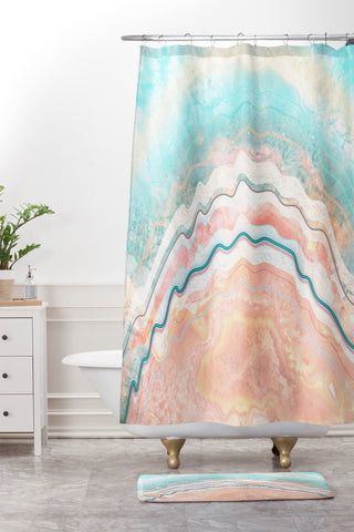 Iveta Abolina Spring Oyster Shower Curtain And Mat