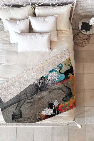 Iveta Abolina Stay Awhile Fleece Throw Blanket