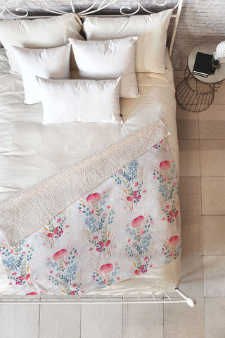 Iveta Abolina Strawberry Punch Fleece Throw Blanket