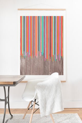 Iveta Abolina Stripe Happy Art Print And Hanger