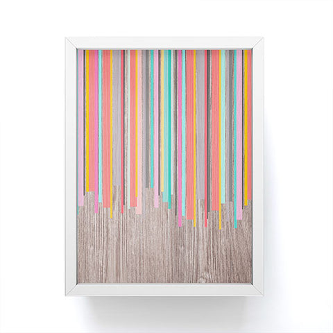 Iveta Abolina Stripe Happy Framed Mini Art Print